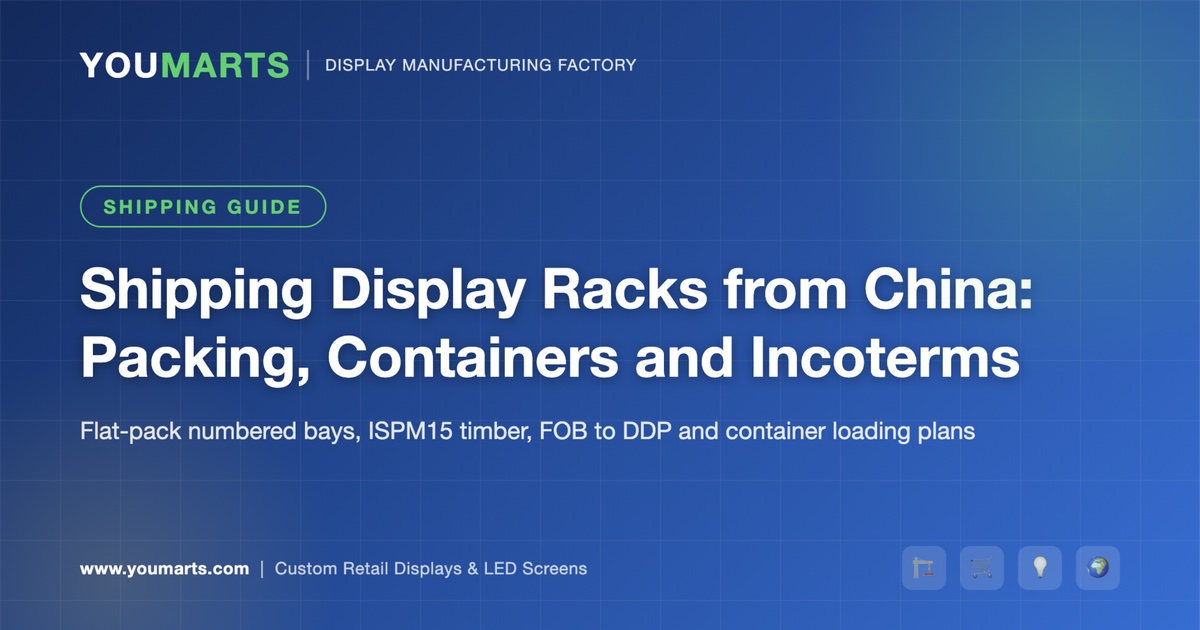 Shipping Display Racks from China: Packing, Containers and Incoterms Explained (2026)