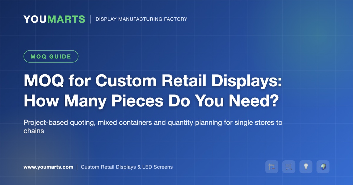 MOQ for Custom Retail Displays: How Many Pieces Do You Actually Need? (2026)