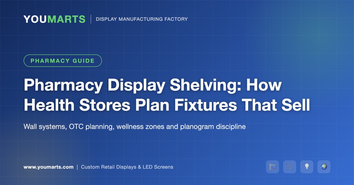 Pharmacy Display Shelving: How Health and Drug Stores Plan Fixtures That Sell (2026)