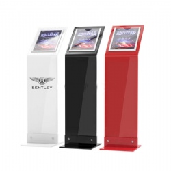 Iron Metal Car Parameter Display Stand with Header Poster Panel for Auto Dealerships